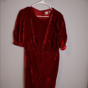 REd Velvet Dress